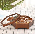 Wooden Food Storage Box With Lid for Candy, Biscuits, Nuts, and Snacks