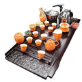 Premium Solid Wood Electric Tea Tray Set