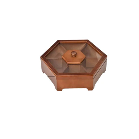 Wooden Food Storage Box With Lid for Candy, Biscuits, Nuts, and Snacks
